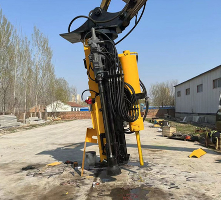 Strong Power All In One Function Excavator Attachment Drilling Rig And Splitting Machine