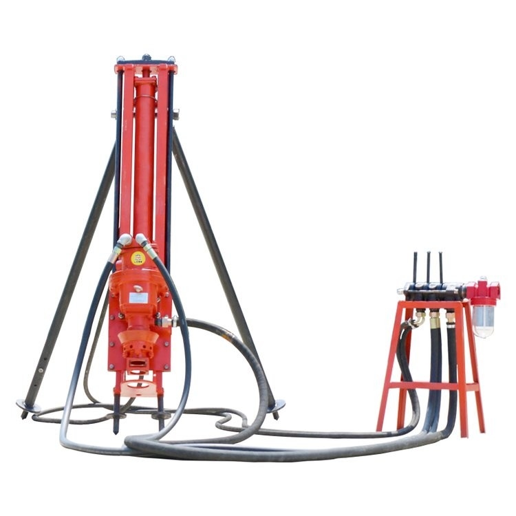 Dia 50-130mm Pneumatic Hydraulic DTH Drilling Rig For Rock Quarry Blasting