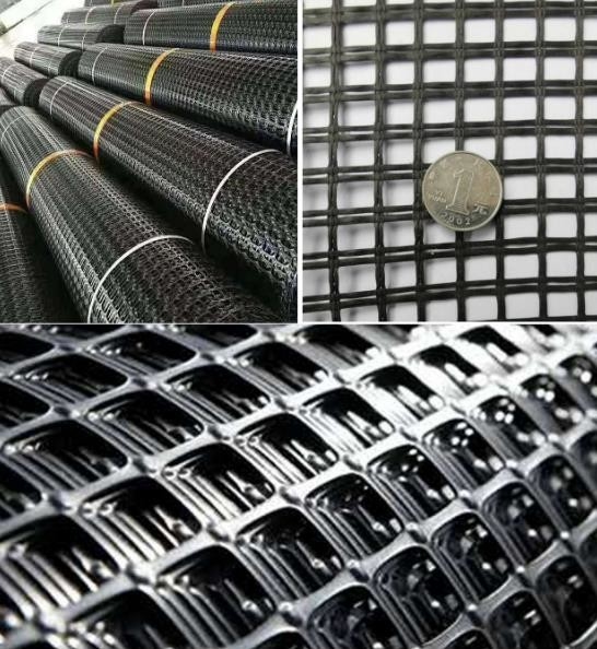 12.7*12.7mm Warp Knitted Polyester Geogrid Reinforced Composite Fiberglass Geogrid