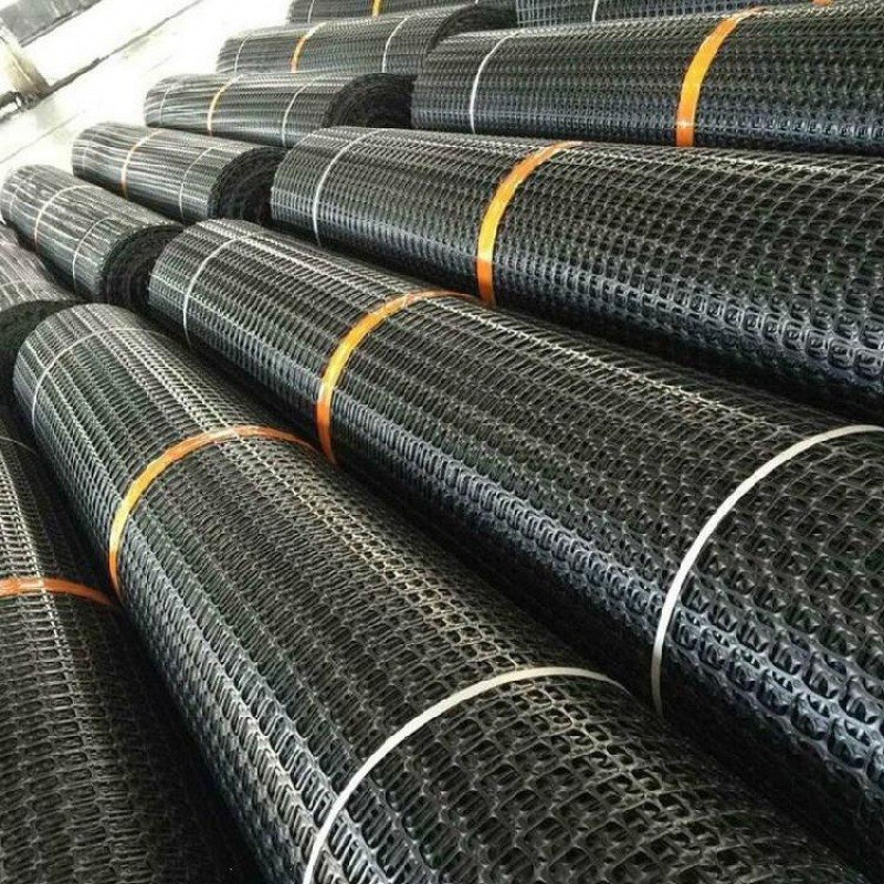 25.4mm Geogrid Machine Mesh Steel Plastic Geogrid Mesh For Highway Road Construction
