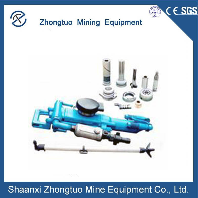 YT28 Pneumatic Rock Drill Jack Hammer Lightweight Low Noise High Efficiency Water Borehole Drilling Machine