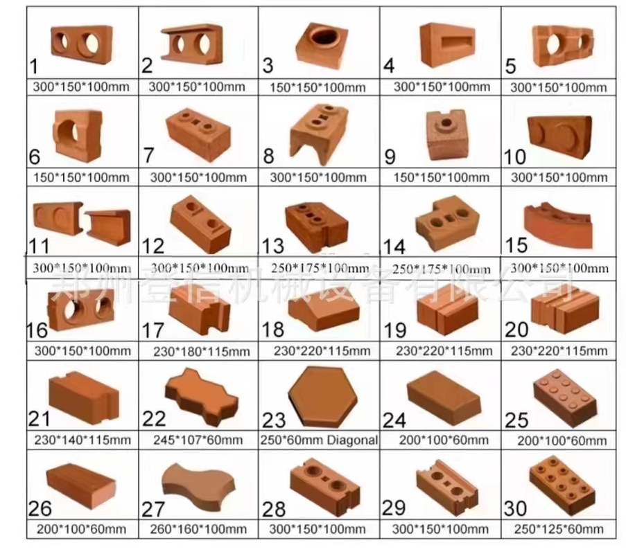 Manual Clay Brick Making Machine Diesel Hydraulic Burn-Free Hollow Brick Making Machine