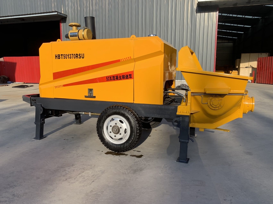 Diesel Electric Concrete Transfer Pump 50-80 m3/h Productivity Simple and Convenient
