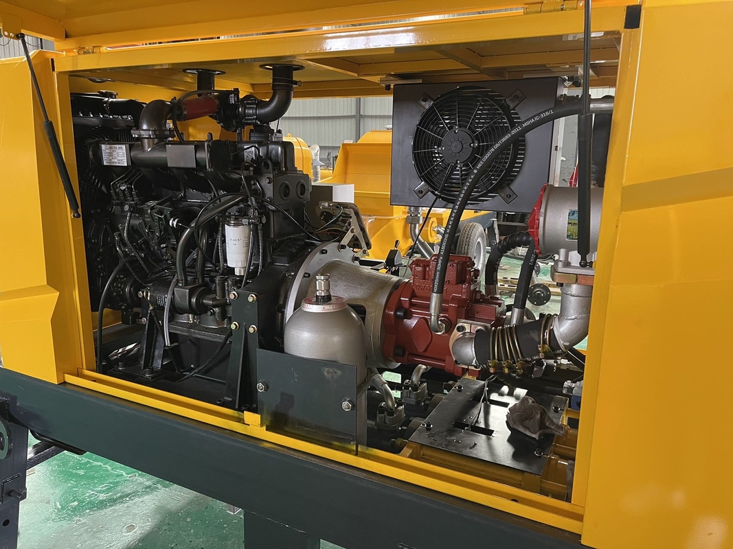 Diesel Electric Concrete Transfer Pump 50-80 m3/h Productivity Simple and Convenient