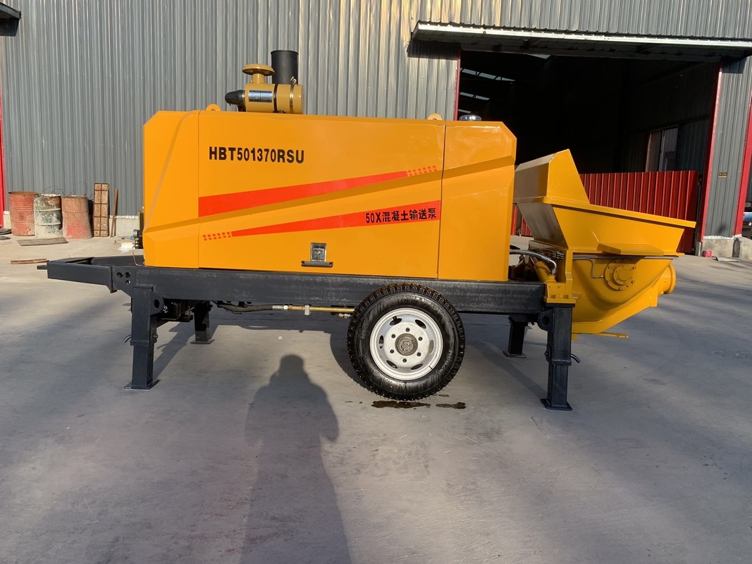 Diesel Electric Concrete Transfer Pump 50-80 m3/h Productivity Simple and Convenient