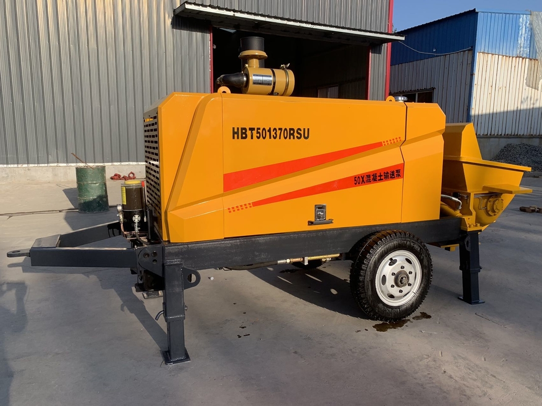 Diesel Electric Concrete Transfer Pump 50-80 m3/h Productivity Simple and Convenient