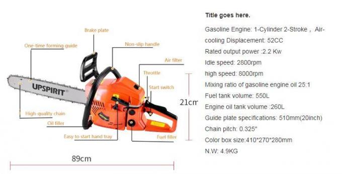 Gasoline Electric Diamond Chain Saw for Concrete Rock